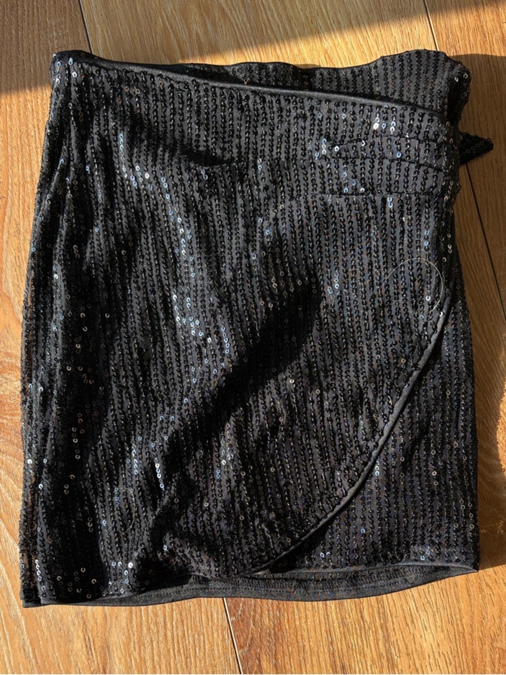 Black Sequin Mini Skirt - Women's Elegant Evening Skirt